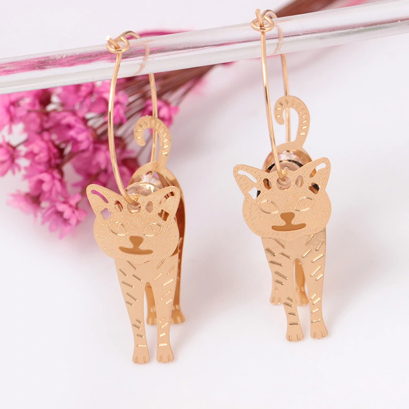 Dynamic Kitty Cute Animal Alien Cat Earrings