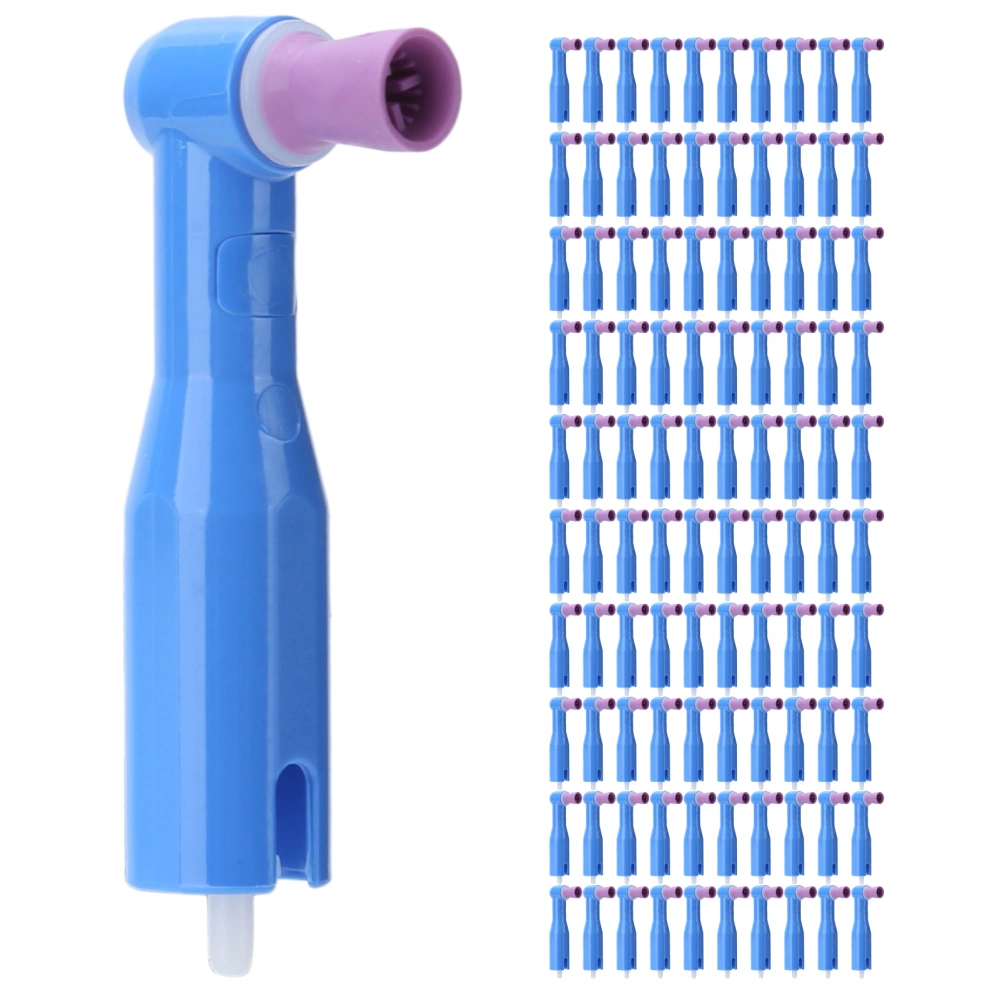 100pcs / box Disposable Dental Teeth Polisher Oral Mouth Whitening Polishing AccessoryPurple (Soft Cup)