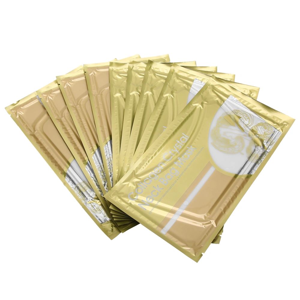 10pcs/Set Collagen Neck Mask Anti Wrinkle Nourishing Brightening Neck Skin Firming Mask