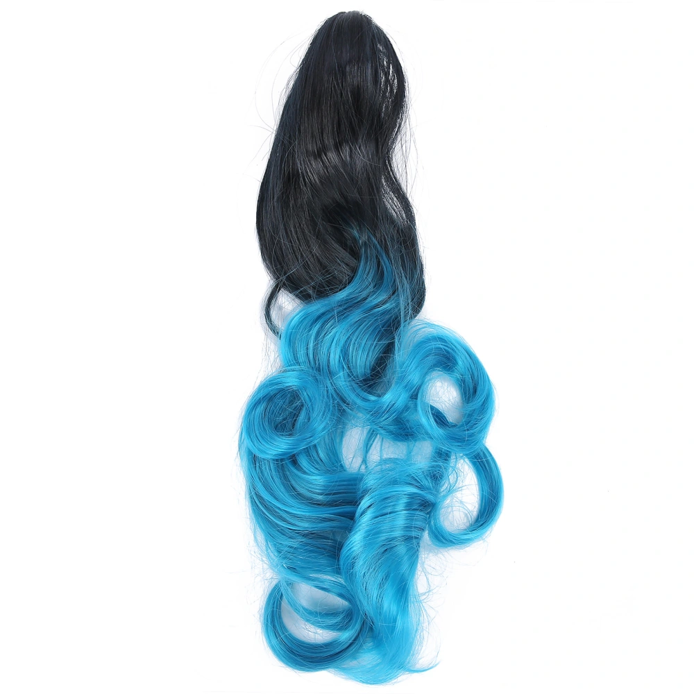 55cm Curly Claw Clip Ponytail Wig Gradient Fashionable Synthetic Fiber Ponytail Hairpiece1BT4535