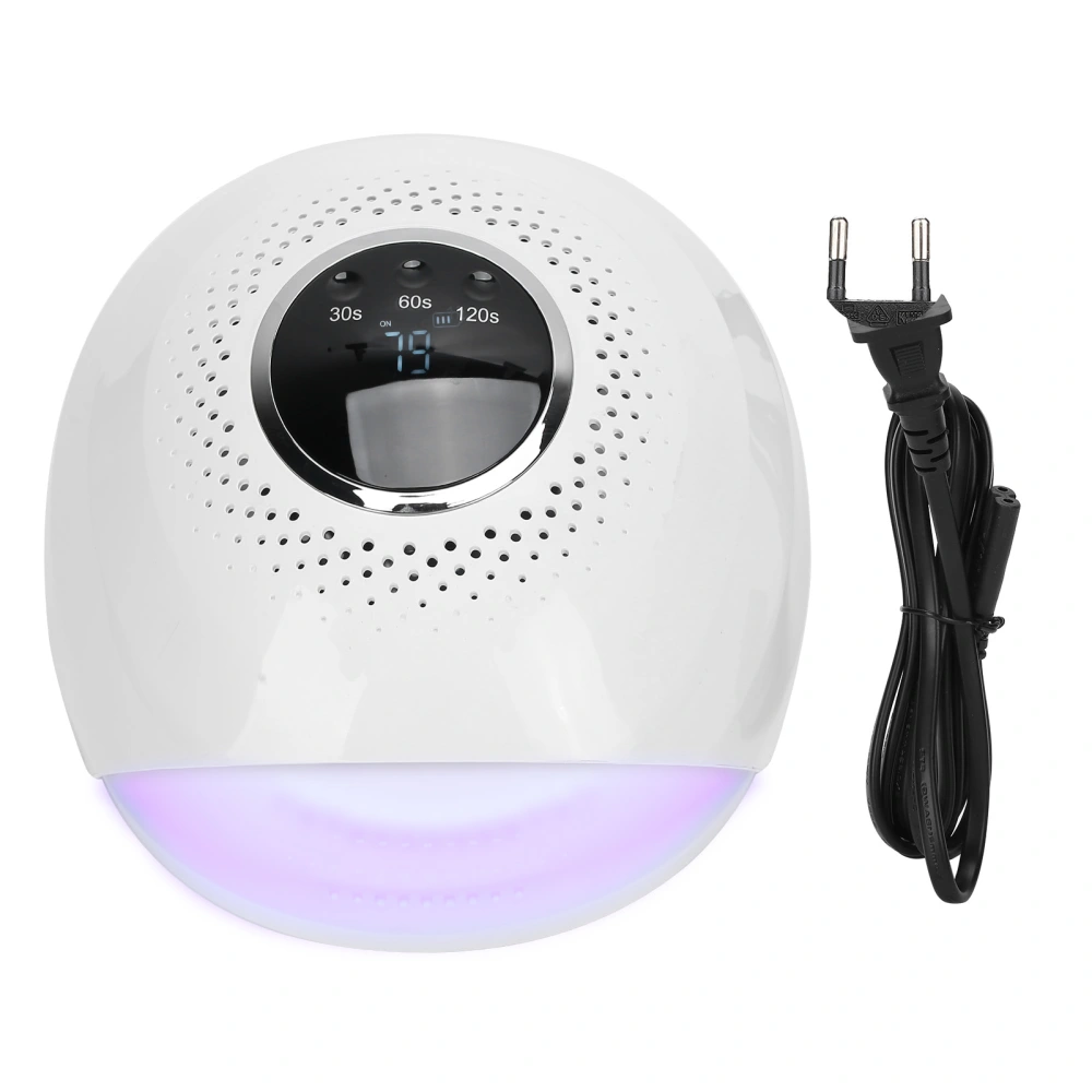 84W Rechargeable LED UV Nail Dryer Lamp Timing Gel Polish Nail Curing Machine 110-240VEU Plug