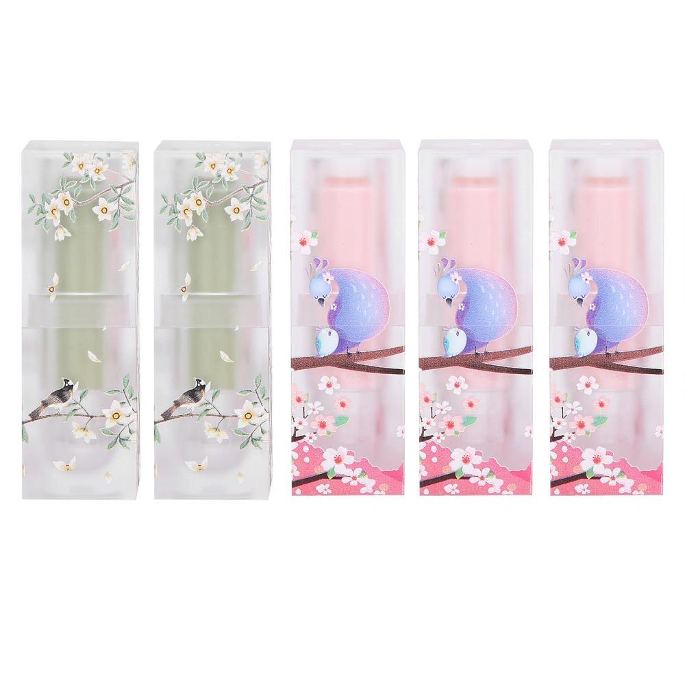 5pcs DIY Lip Balm Container Tubes with Cap Empty Cosmetic Lipstick Tube Containers