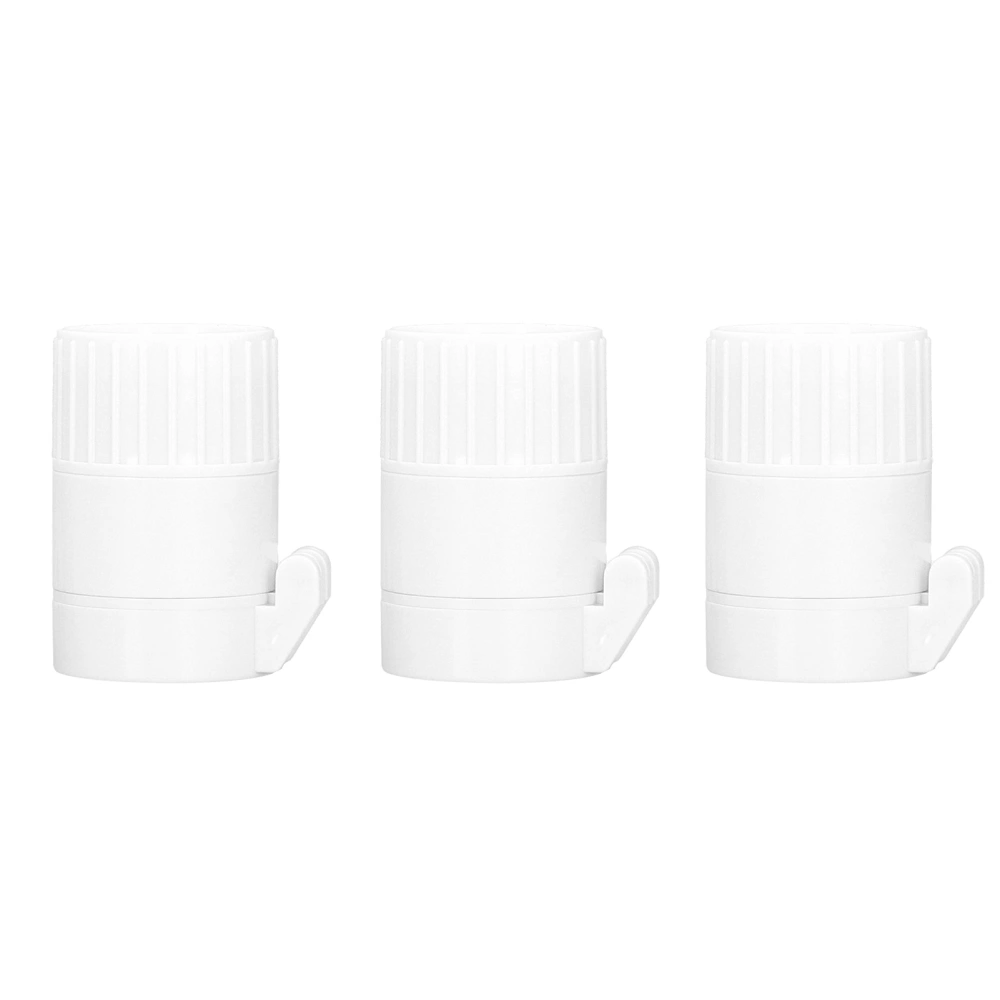 3pcs MultiFunctional Pills Crusher Cutter Tablet Splitter Grinder Storage Box Accessory(White )