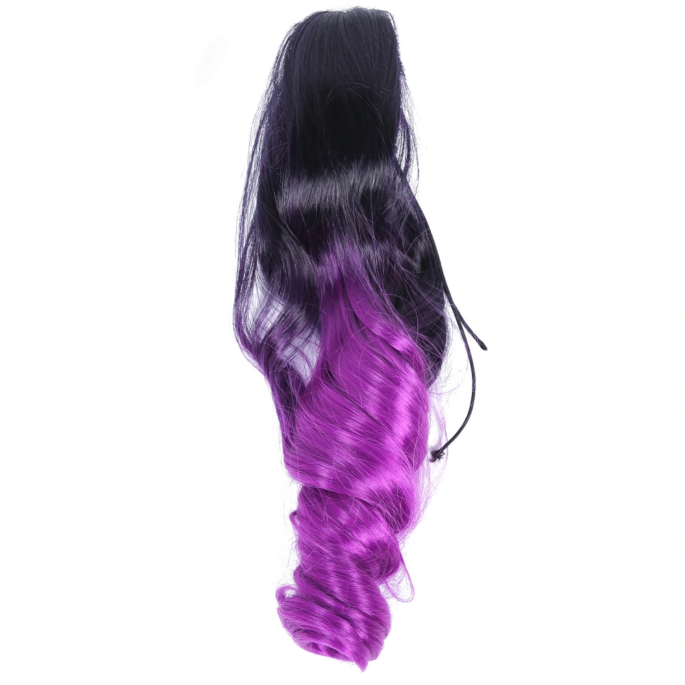 Curly Claw Clip Ponytail Wig Exquisite High Temperature Fiber Ponytail Hairpiece 55cm1BT51P