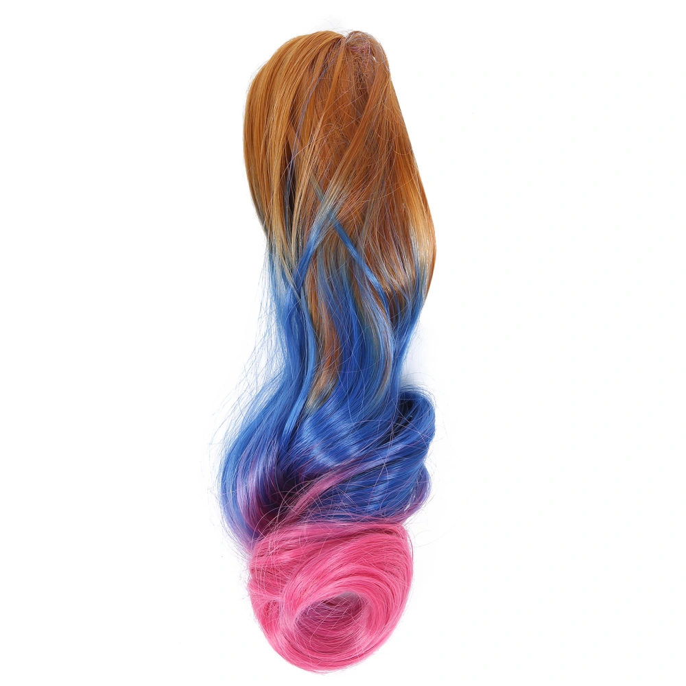 3 Colors Claw Clip Hair Wig Extensions Hairpiece Women Female Curly Wig Ponytail Wig 55cmStyle: One