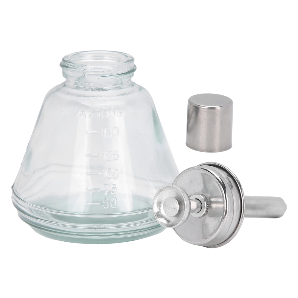 Press Type Liquid Pump Dispenser Nail Polish Remover Refillable Bottle 180ml (Aluminum Core)