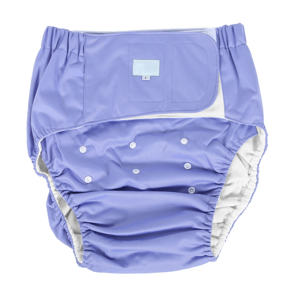 Adult Diaper Reusable Elderly Incontinence Nappy Washable Adjustable Diaper Pants201 Light Purple