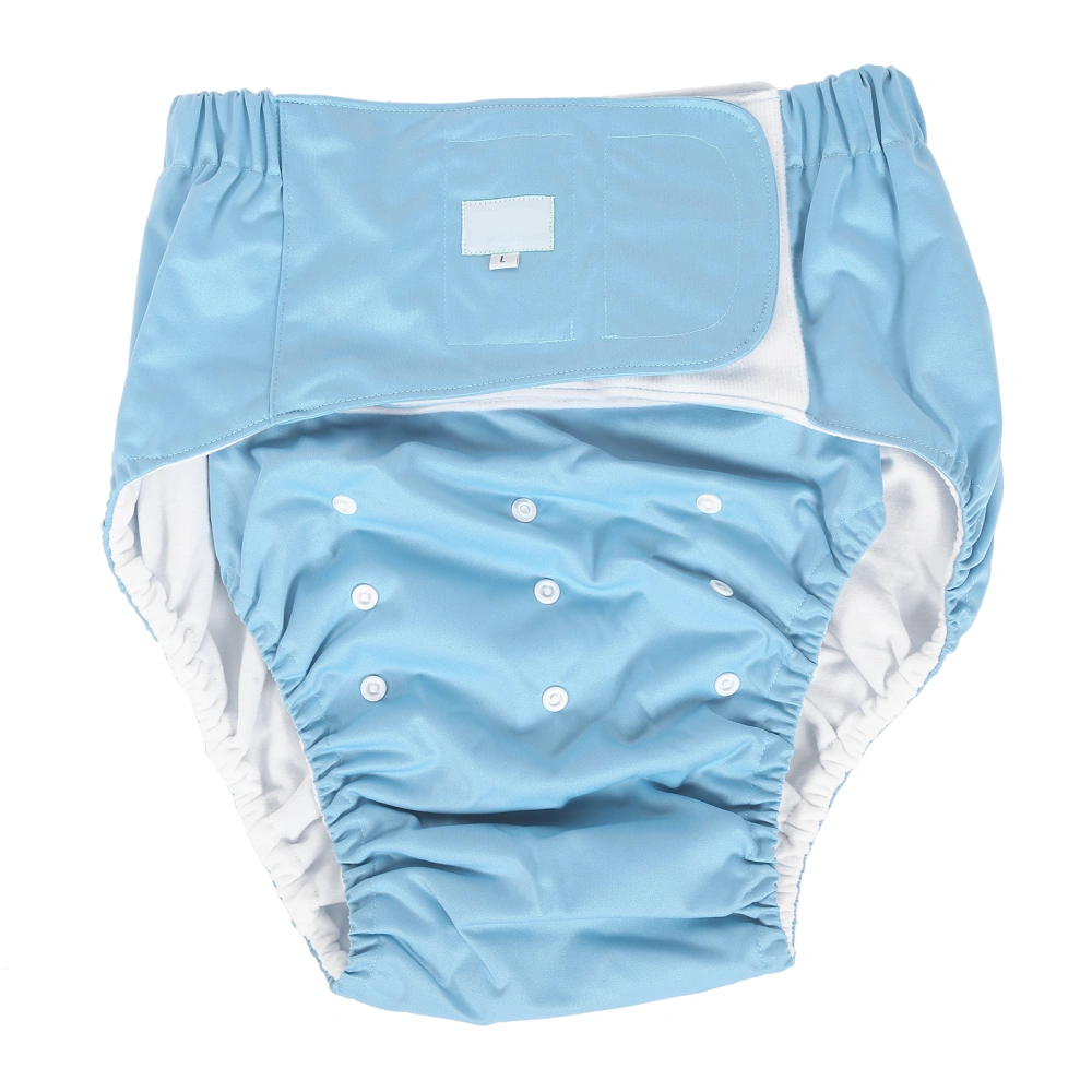 Adult Diaper Reusable Elderly Incontinence Nappy Washable Adjustable Diaper Pants305 Blue