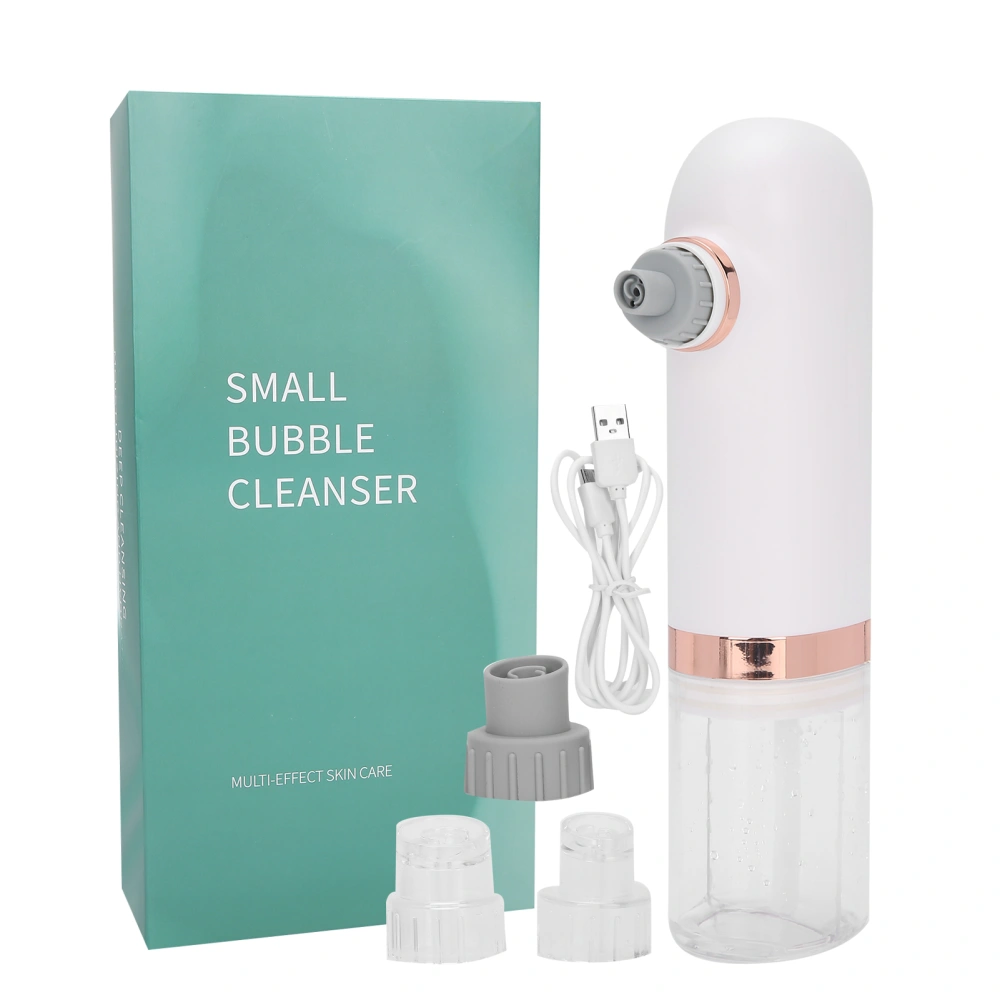 Small Bubble Pore Cleaner 4 Suction Head Electric Blackhead Removal Skin Care Machine 40ml