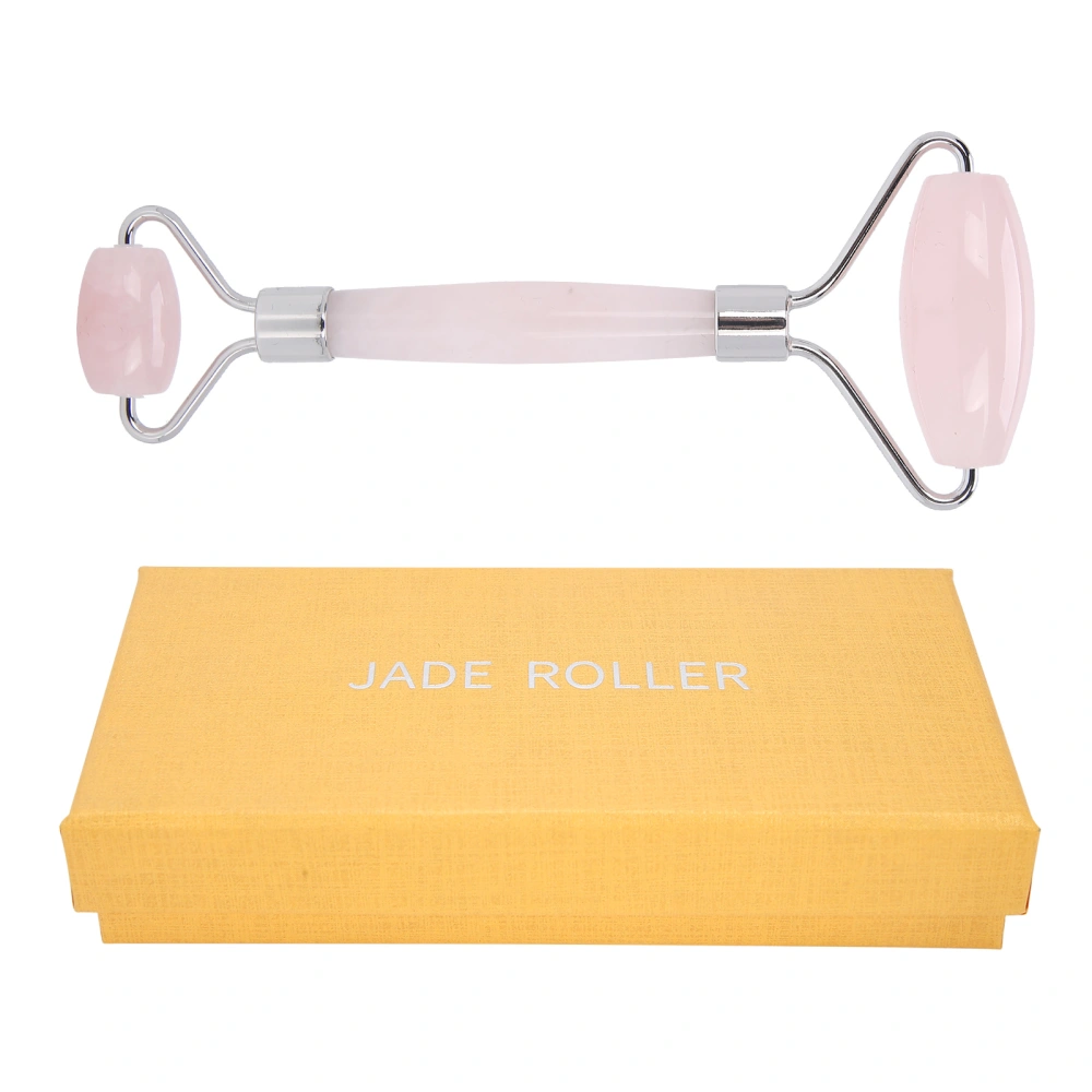 Face Roller Massager Dual Head Natural Roller Massage Tool for Face Arm Back WaistSilver