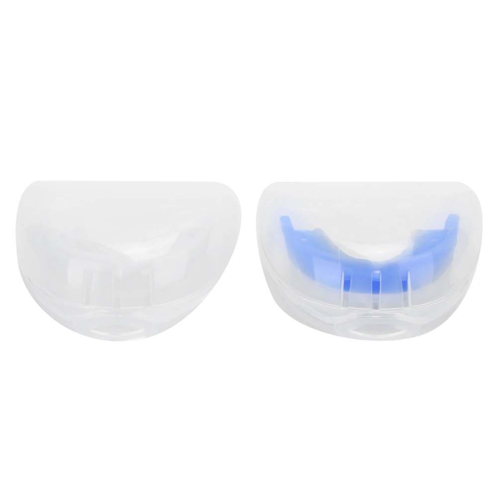 2pcs Outdoor Sports EVA Teeth Protector Brace Football Basketball Boxing Mouth Guard(White Blue )