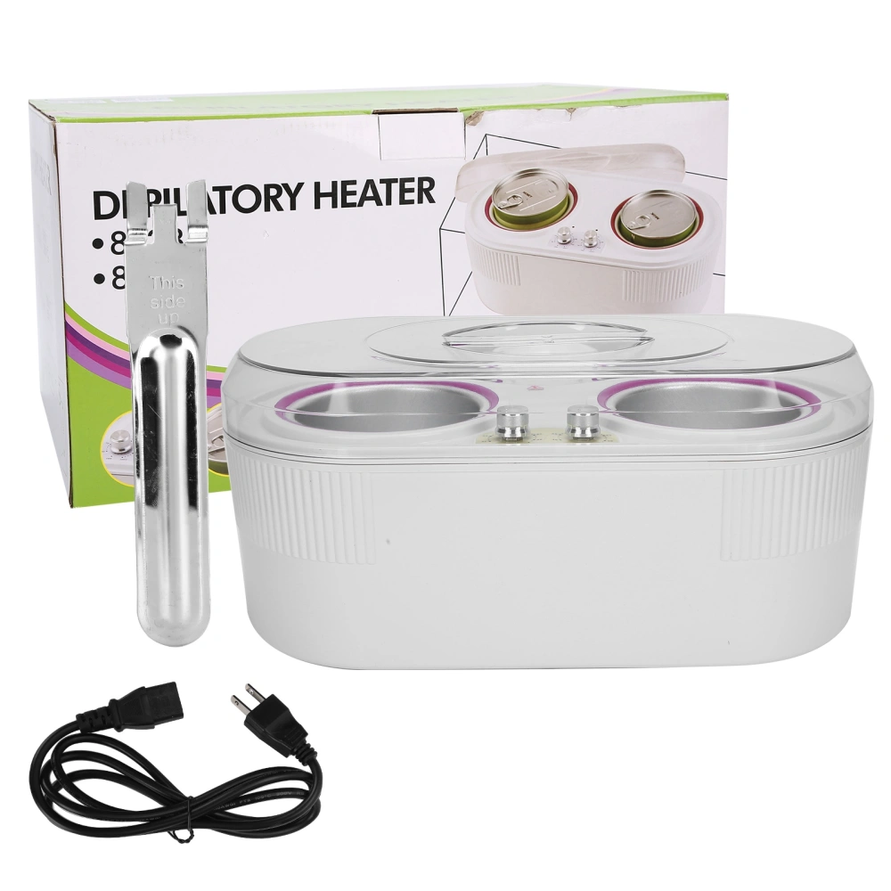 300W Double Wax Heater Adjustable Temperature Professional Hair Removal Wax Wamer MachineUS Plug 110V