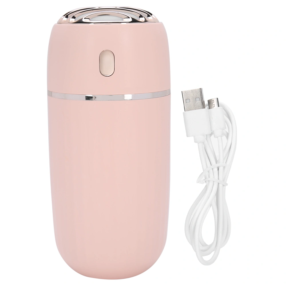 Mini Mist Sprayer USB Power Supply Face Stream Moisturizing Spray Machine 300ml Humidifier W/LightPink