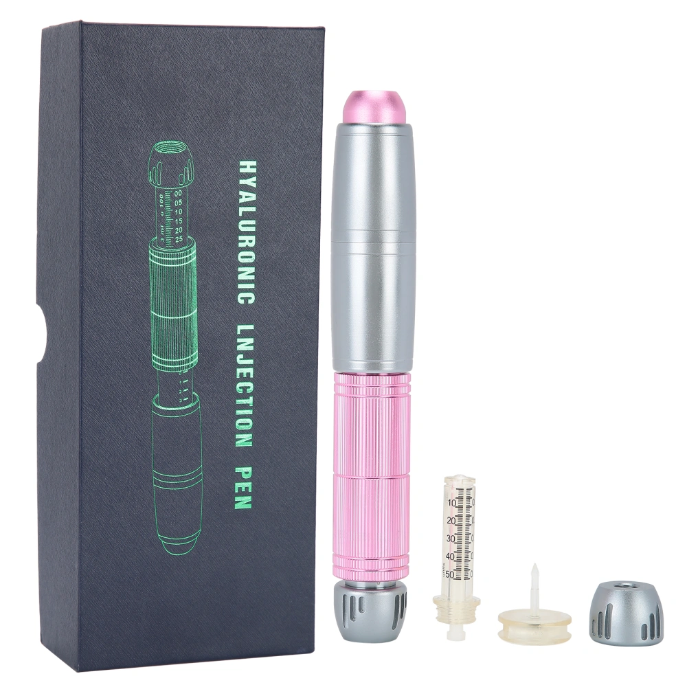 0.3/0.5 Adjustable Hyaluronic Acid Injection Pen AntiWrinkle Needle Free Syringe Atomizer Pink