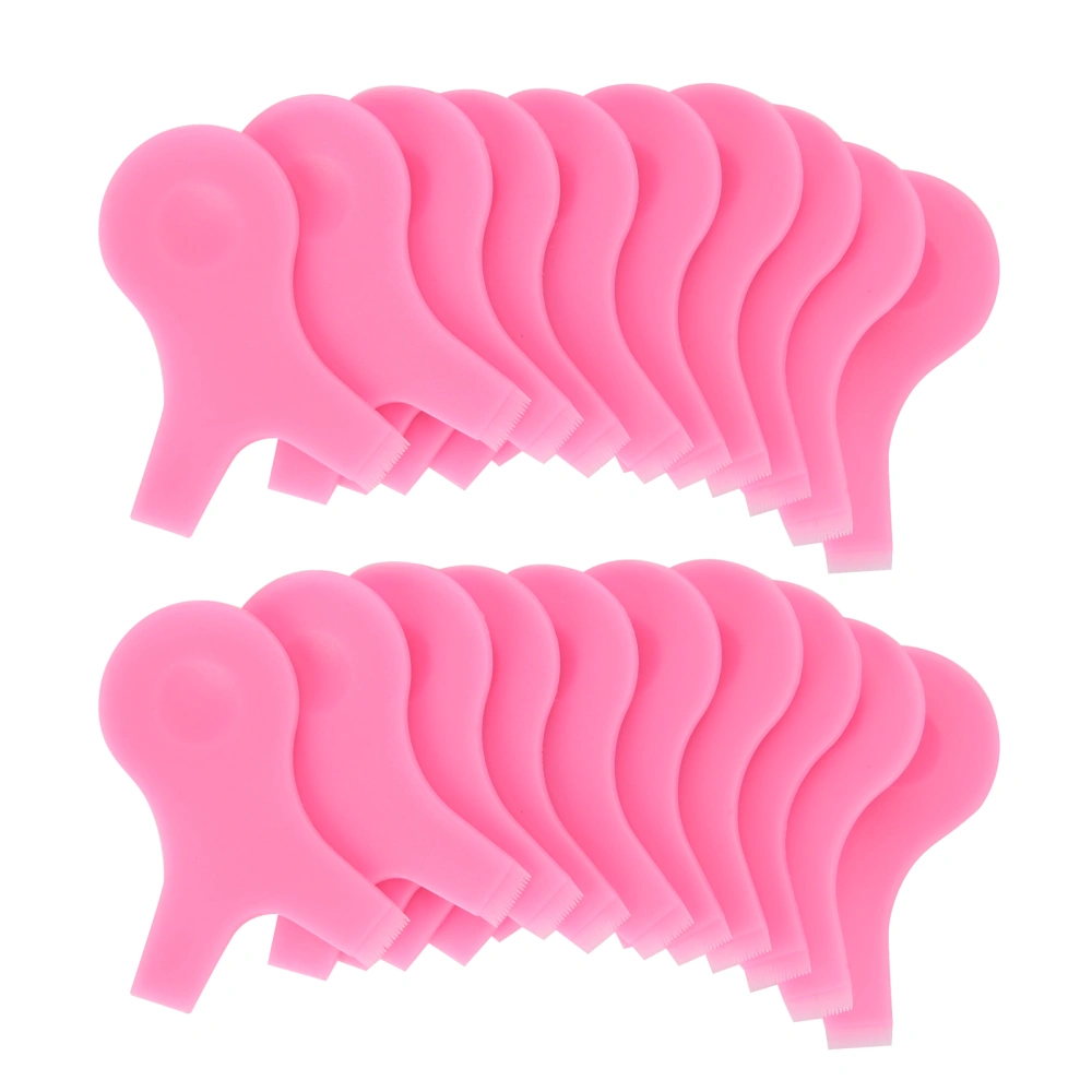 20pcs Eyelash Lift Brush Y Shape Eyelash Grafting Comb Curler AntiSlip Lash Perming Tool(Pink )