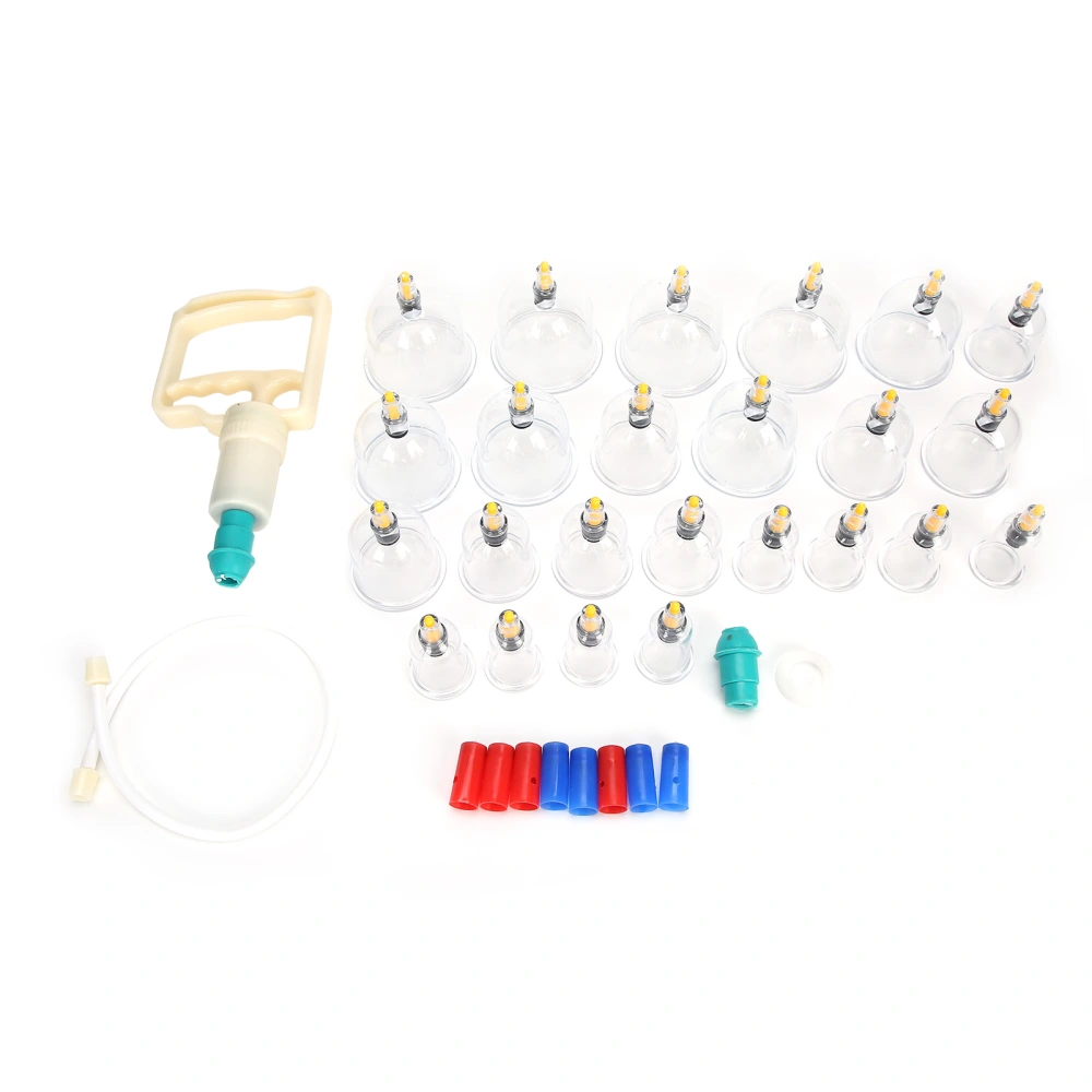 24pcs Professional Magnetic Therapy Vacuum Suction Cupping Set Body Treatment Cupping Device