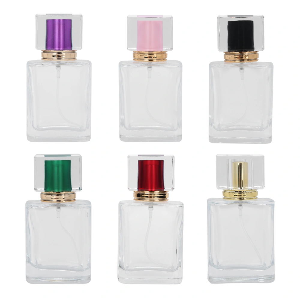 6pcs Glass Refillable Perfume Bottle Empty Spray Bottle Perfume Atomizer Dispenser 50ml