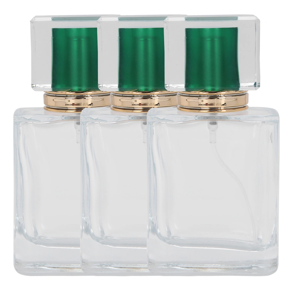 50ml Glass Perfume Bottle Refillable Perfume Atomizer Dispenser Liquid Makeup ContainerGreen