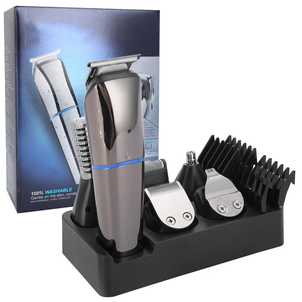 6 In 1 Electric Shaver Multifunctional USB Rechargeable Hair Eyebrow Trimmer with Limit Comb