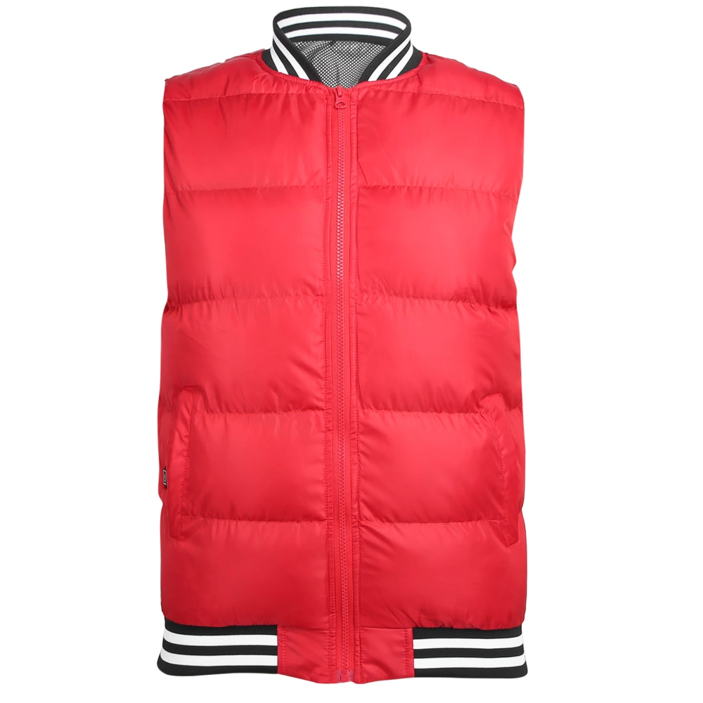 Electric Heating Vest USB Down Cotton Vest Thermal Cloth Temperature Control Heated WaistcoatRed XL