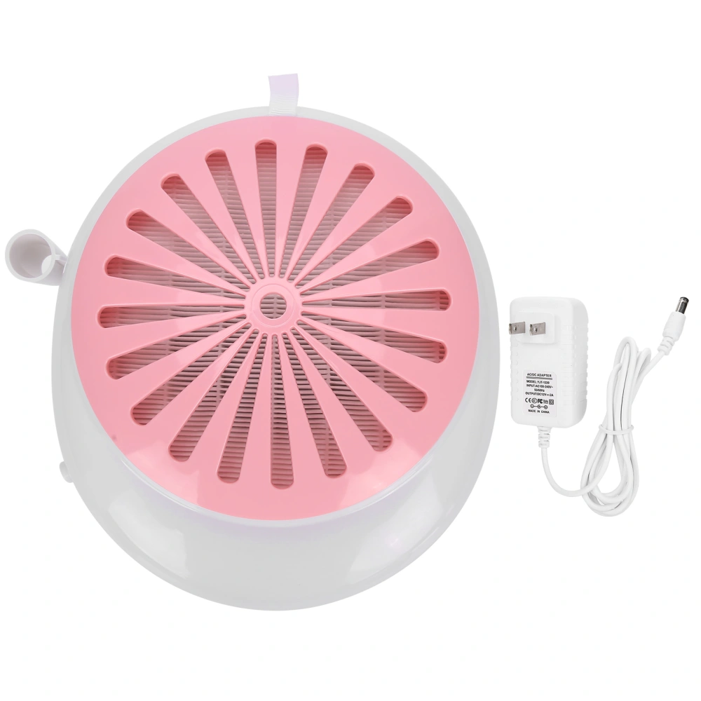 Nail Dust Collector Electric Nail Dust Cleaner Extractor Vacuum for Nail Art 110-240VUS Plug Pink