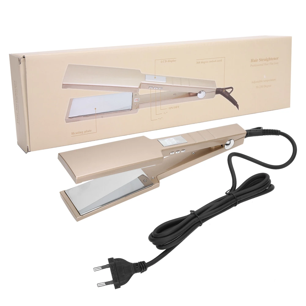 Hair Straightener Fast Heating Adjustable Temperature Hair Styling Tool 110‑240VEU Plug