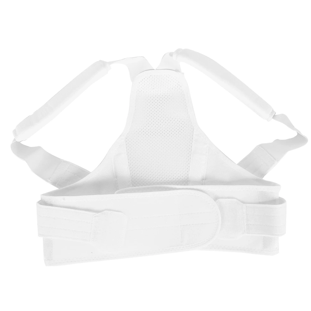 Breathable Posture Corrector Belt Spine Back Support Shoulder Brace for Men Women WhiteL