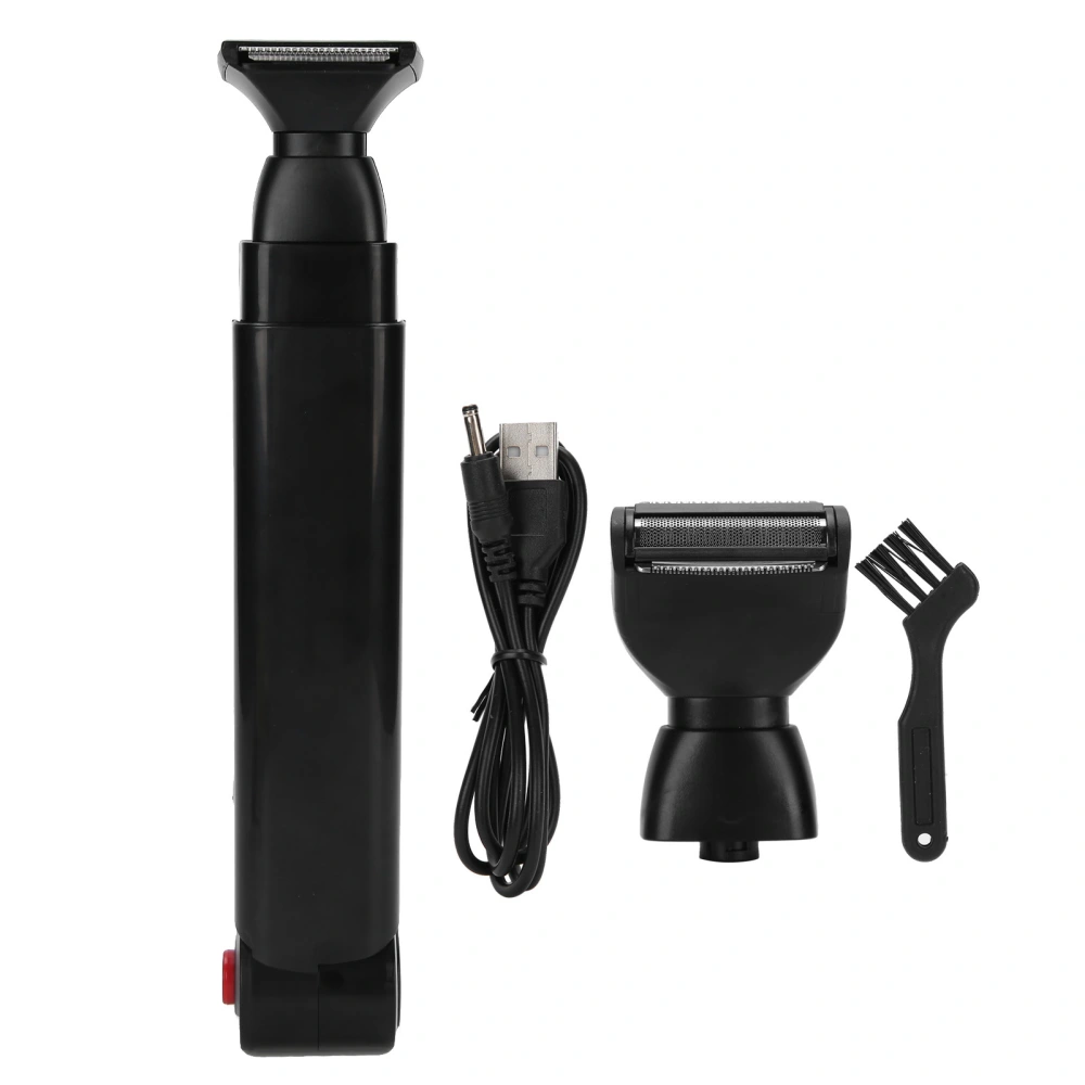 Electric Back Hair Shaver Trimmer USB Folding DoubleSided Body Hair Removal Tool