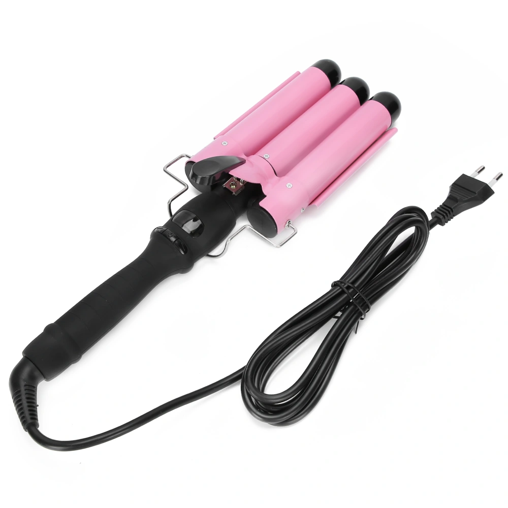 Hair Curler Waver Triple Pipe LCD Hair Curling Iron Wand Electric Hair Styling ToolEU Plug 28mm/1.1in