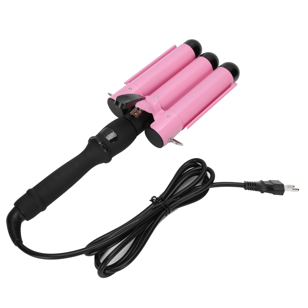 Hair Curler Waver Triple Pipe LCD Hair Curling Iron Wand Electric Hair Styling ToolEU Plug 32mm/1.3in