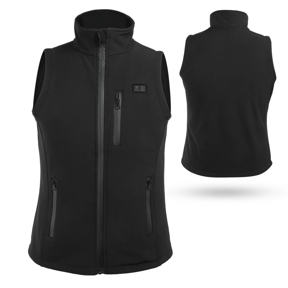 FBA specializes in new heating vest smart temperature control heating clothing charging clothes electric heating men and women jackets to keep warm electric heating vest vest blacksXL