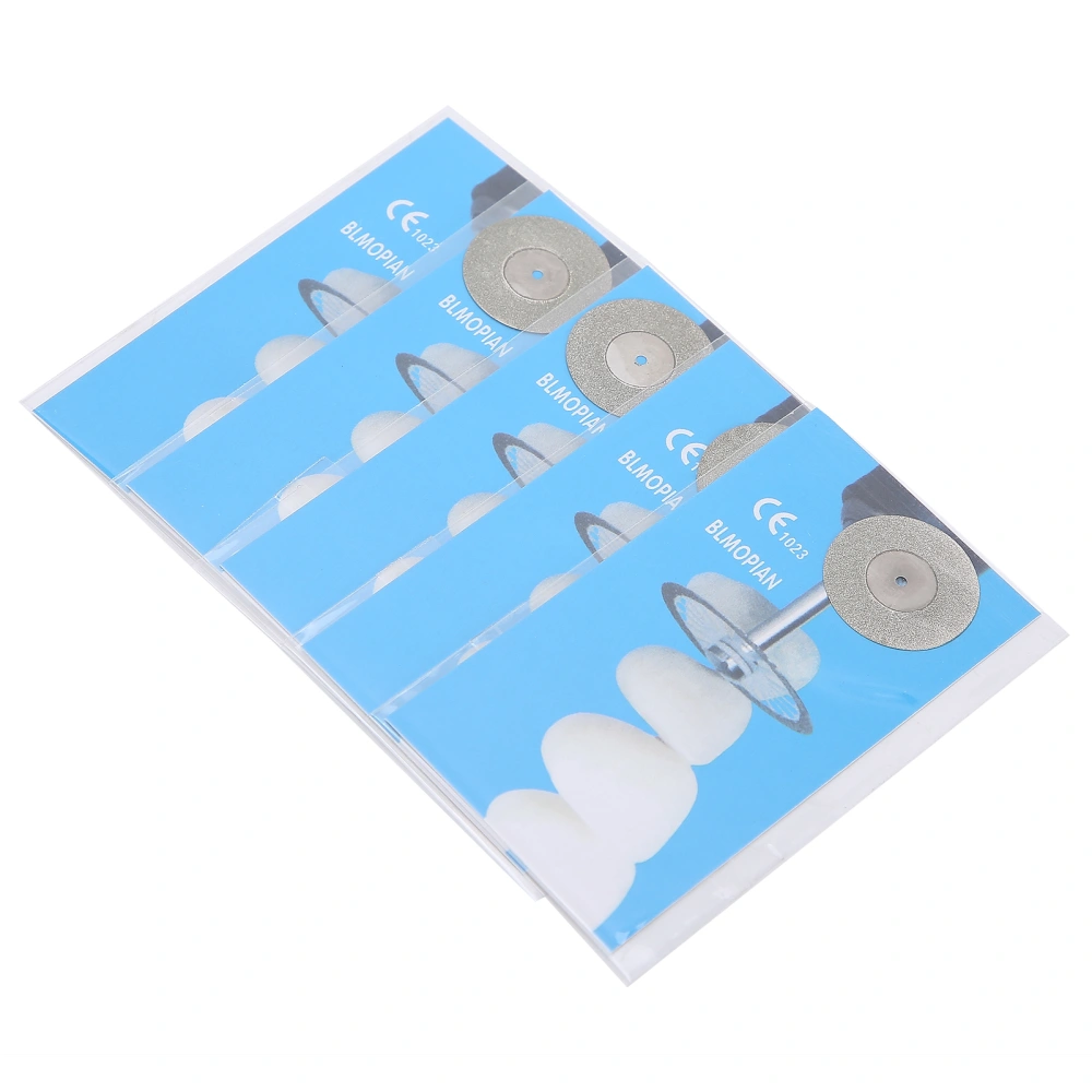 5pcs / Set Dental Double Side Diamond Disc Dental Cutting Polishing Disc Oral Care Tool0#