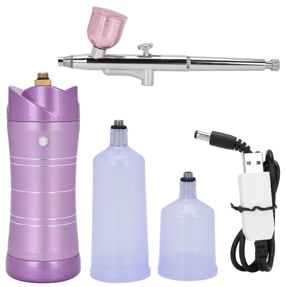 Water Oxygen Sprayer Portable Handheld Face Skin Moisturizing Nano Spray AirbrushPurple Red