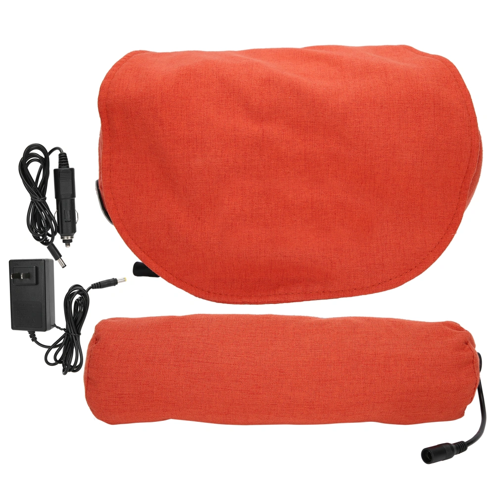 Electric Multi‑Functional Cervical Massage Pillow Waist Back Moxa Massager for Home Car Use 100‑240VOrange US Plug