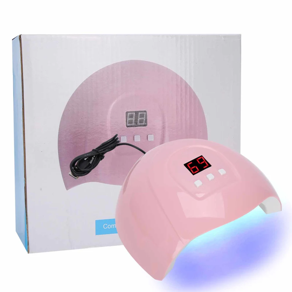 54W LED Nail Gel Curing Light UV Gel USB Nail Polish Dryer Machine Nail Art Tools