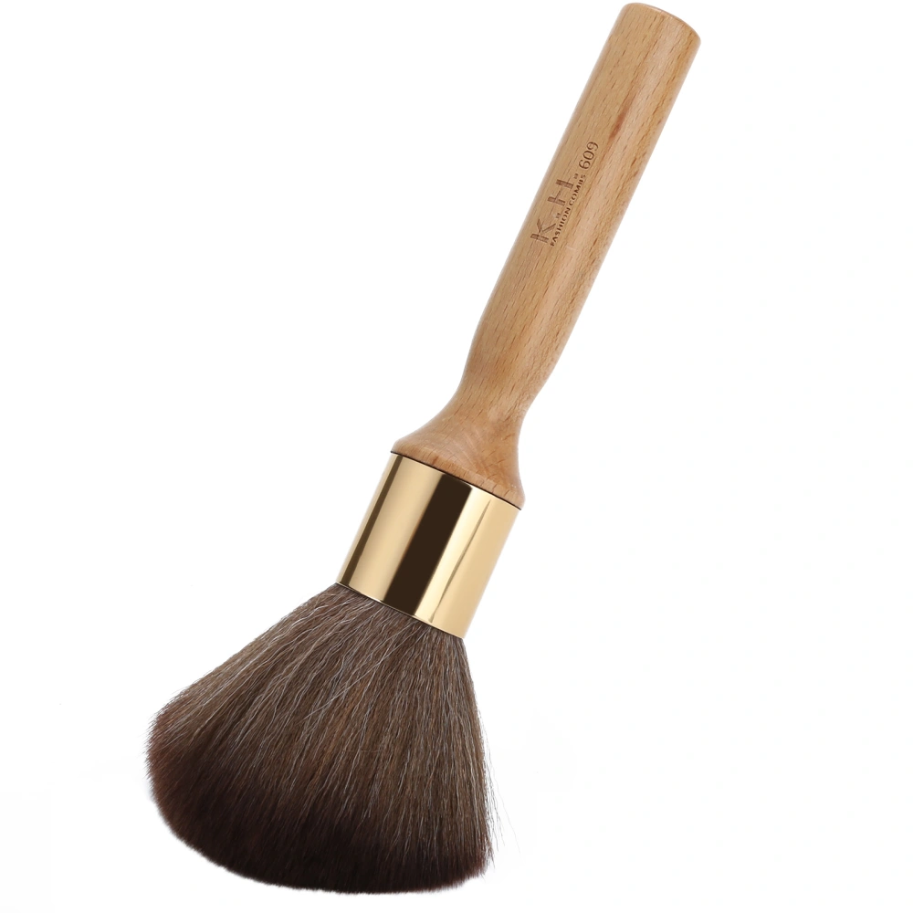 Broken Hair Sweep Brush Neck Face Duster Professional Salon Barber Hairdressing BrushWooden