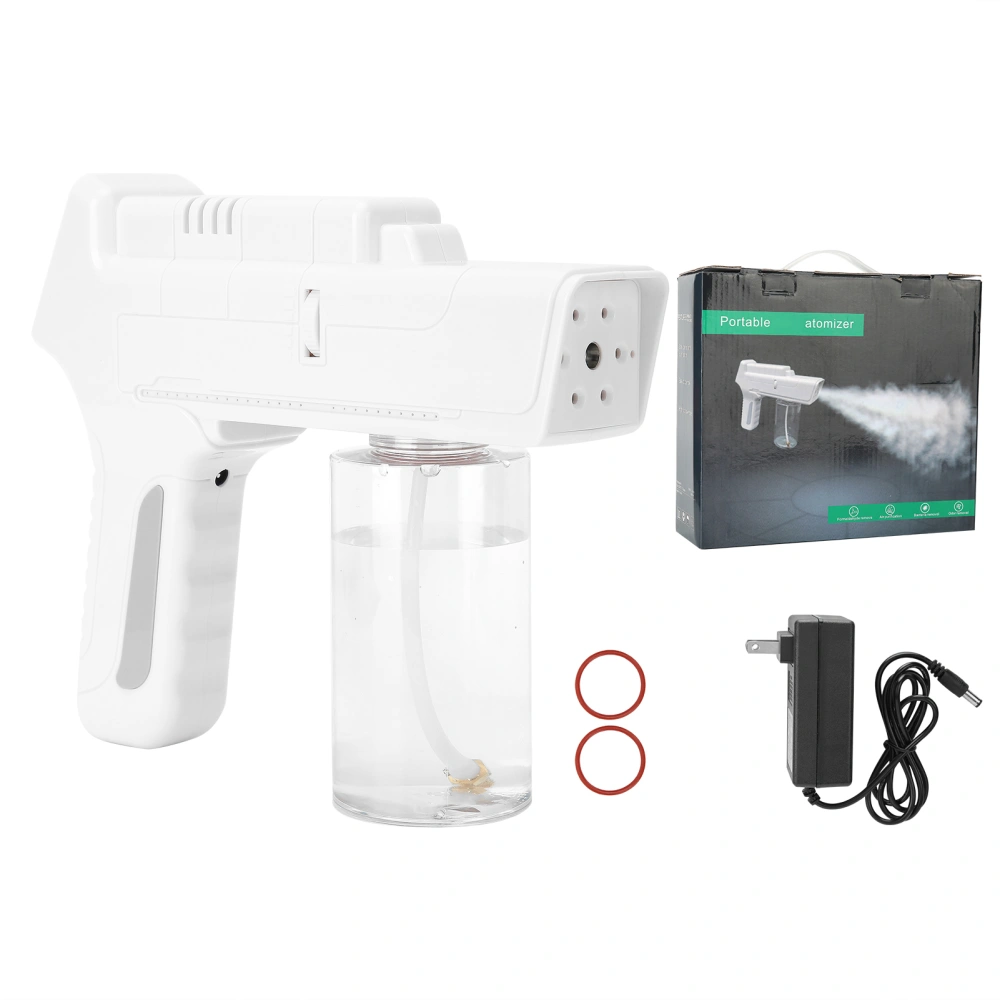 Handheld Blue Light Nano Sprayer Adjustable Wireless Nano Cleaning Spray Machine (White)US Plug 100‑240V