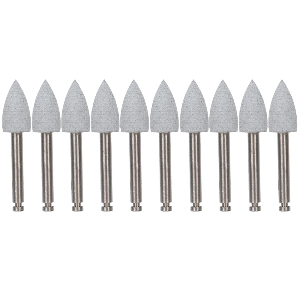 10pcs Dental Polishing Burs Low Speed Dental Grinding Polisher Burs Drill Bits Set Gray 410