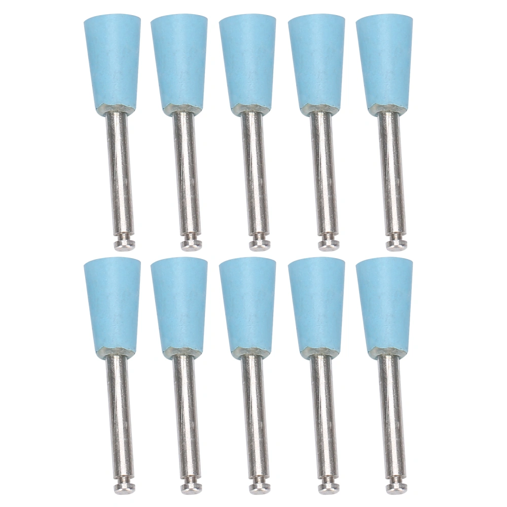 10pcs Dental Polishing Burs Low Speed Dental Grinding Polisher Burs Drill Bits Set Cup Shape Blue