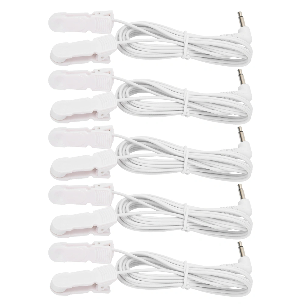 5pcs / bag 3.5mm Ear Clip Electrode Lead Wires Cable for TENS Unit Physiotherapy Machine