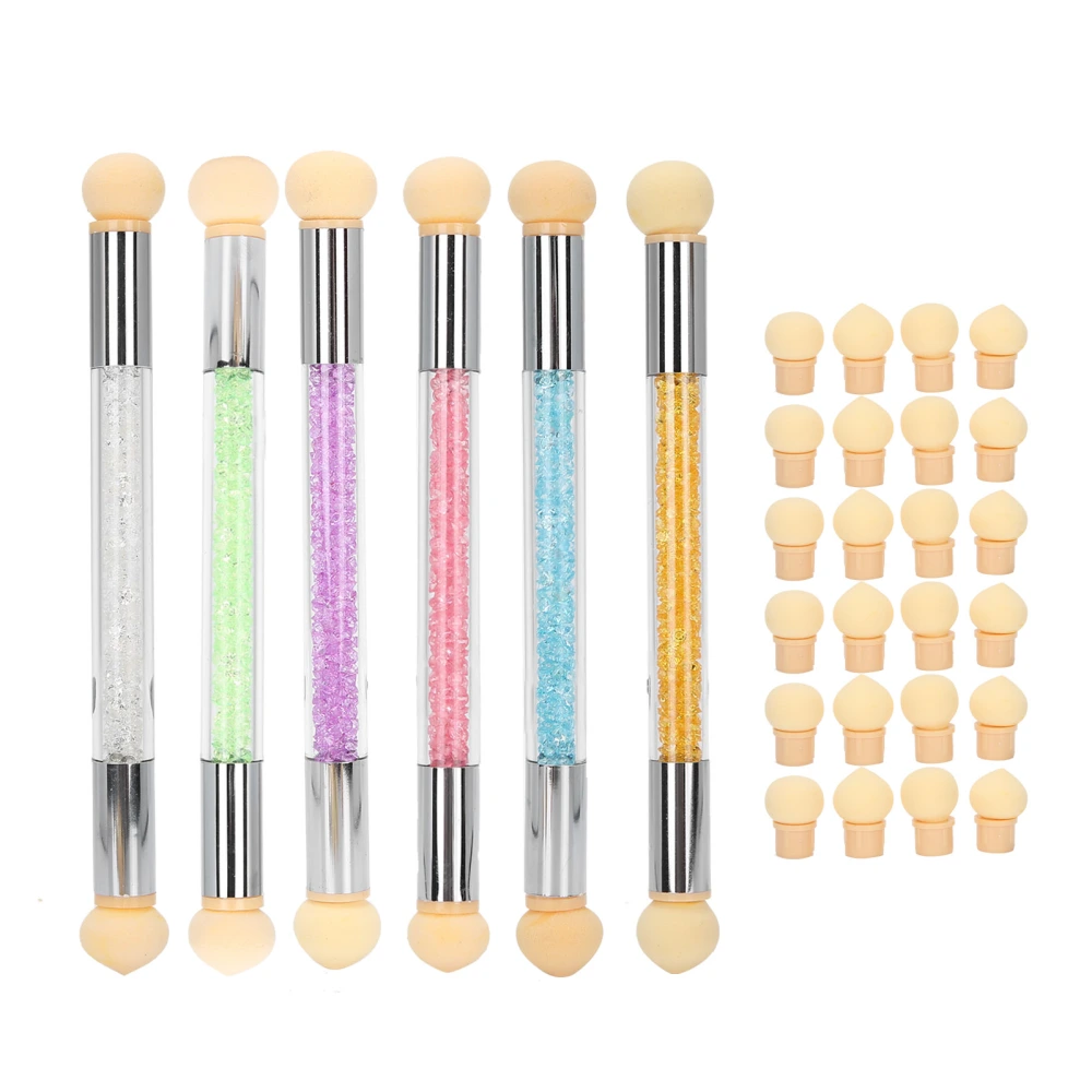 6pcs Sponge Nail Brushes Ombre Sponge Nail Art Tool Pens Nail Gradient Sponge Brushes