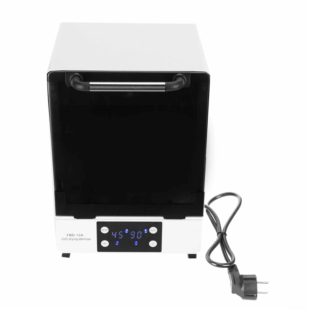 100W 12L UV Cabinet Digital Display Ultraviolet Cabinet for Nail Art Tools Towel EU Plug 220V