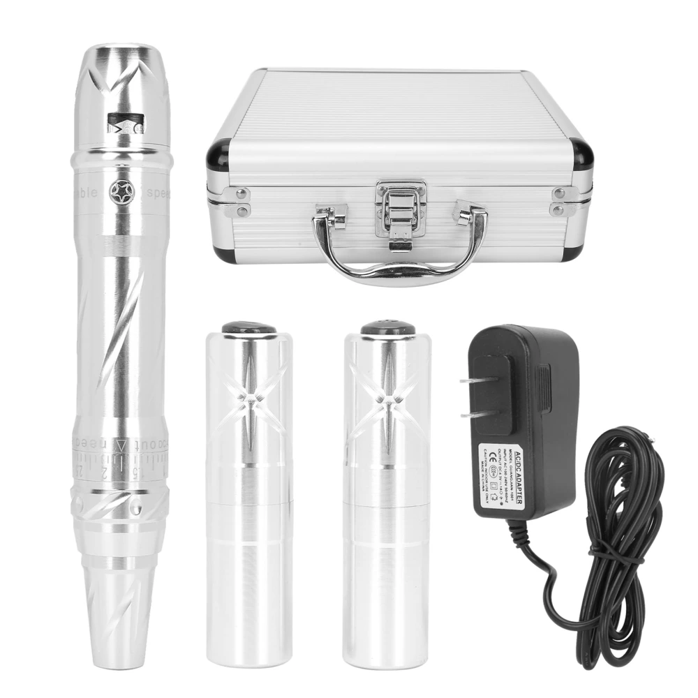 Tattoo Machine SemiPermanent Eyebrow Lips Eye Liner Microblading Machine US Plug 100240V(Silver )