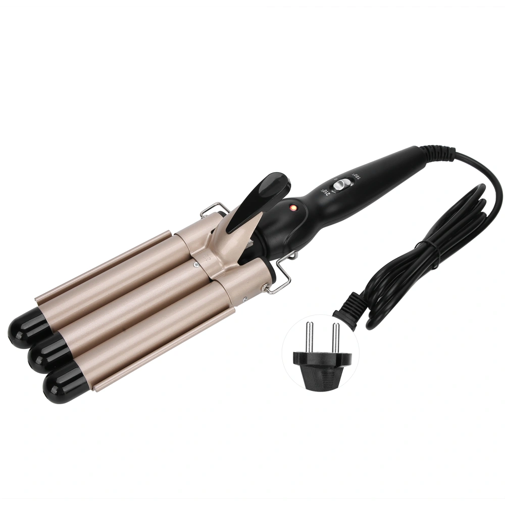 3 Barrel Curling Iron Wand Adjustable Hair Curler Waver Crimper Hair Styling Tool 110V~240VEU Plug 22mm