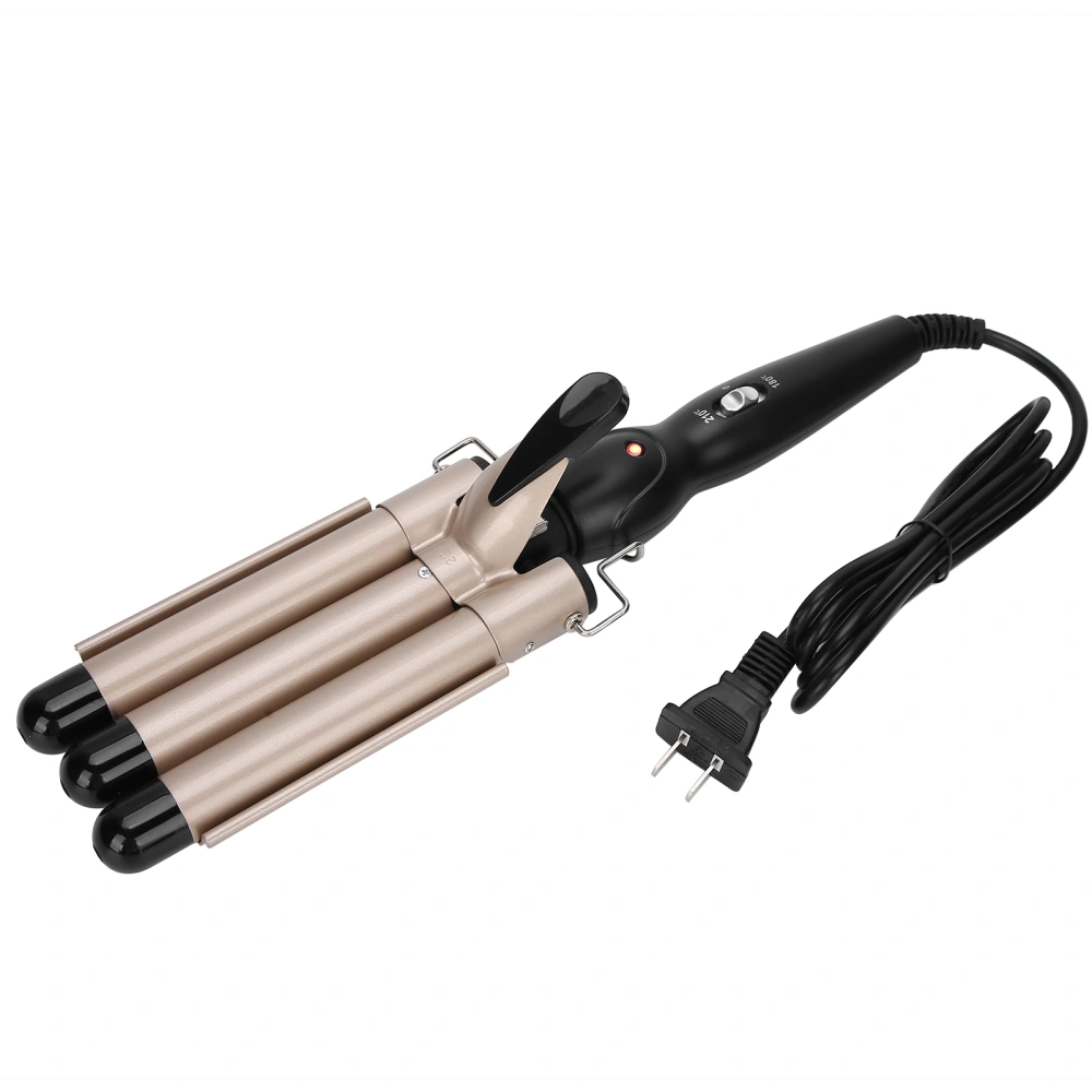 3 Barrel Curling Iron Wand Adjustable Hair Curler Waver Crimper Hair Styling Tool 110V~240VUS Plug 22mm