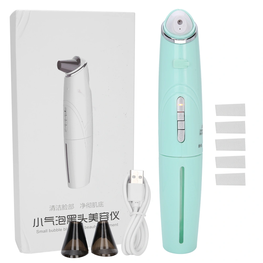 Electric Hot Compress Blackhead Acne Removal Machine Face Pore Cleaner (Thermal Function)Green