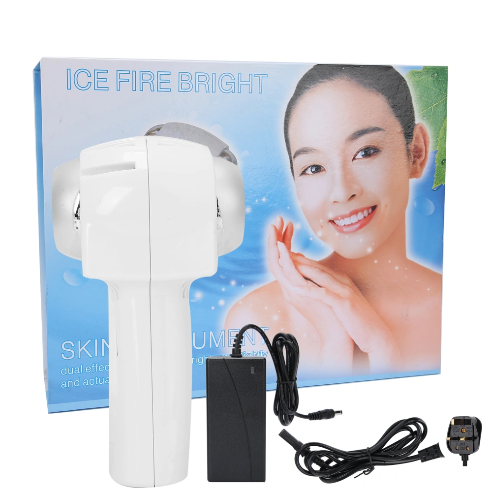 Hot Cold Hammer Face Skin Rejuvenation Dark Circle Eye Bag Removal Machine 110‑240VUK Plug