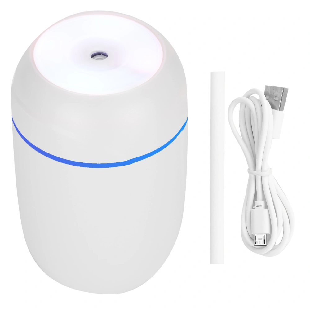 300ml Air Humidifier USB Charging Aroma Oil Diffuser Portable Mute Car Air FreshenerWhite