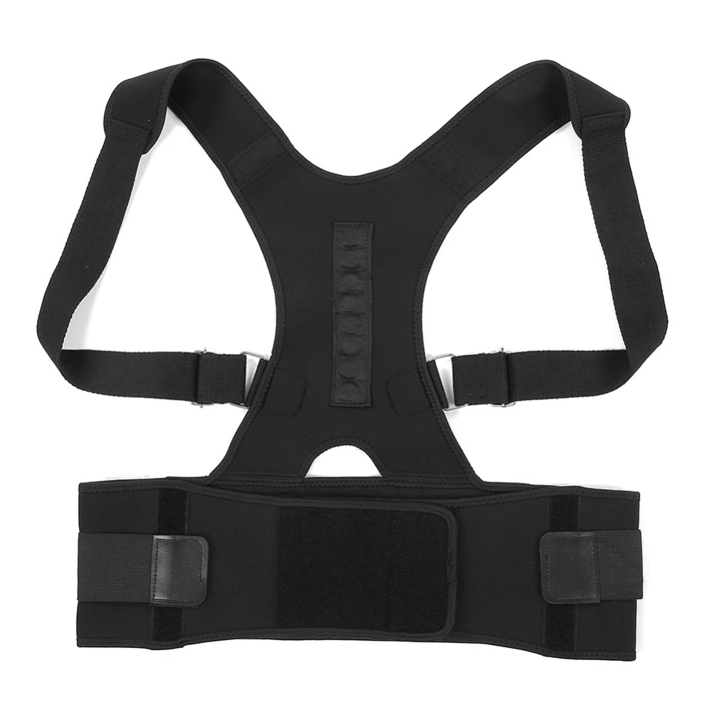 Unisex Magnet Posture Corrector Brace Back Spine Support Hunchback Correction BeltBlack M