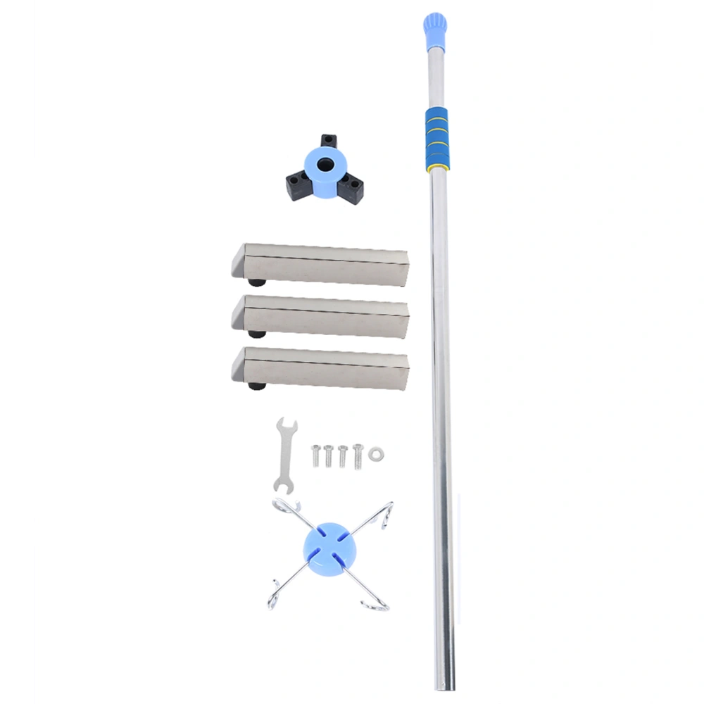 IV Pole Stand Adjustable Stainless Steel IV Bag Stand with Hooks for Hospital Home